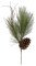 Select Artificials 22" Long Pine Needles with Pine Cone and Twigs Artificial Christmas Spray